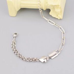 ❗️Restocked❗️NEW 925 Sterling Silver Heart Lock Bracelet